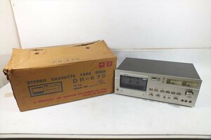 □ DENON デノン DR-670 カセットデッキ 元箱付き 中古 現状品 231206G6219A