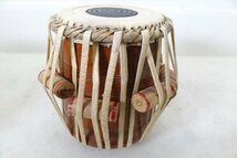 ▼ メーカー不明 型式不明 タブラ インド民族楽器 ハードケース付き 中古 現状品 231205K2526_画像9