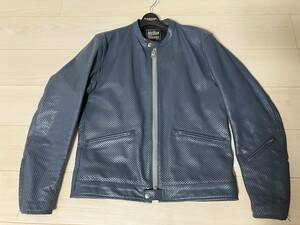 [ beautiful goods ] Kadoya PL-RAFF( punching leather jacket ) blue gray 