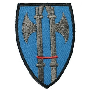 アイロンワッペン・パッチ アメリカ陸軍第18憲兵旅団ブルー 部隊章・階級章