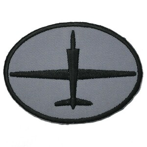 アイロンワッペン・パッチ 飛行部隊 グレー 部隊章・階級章