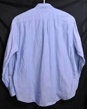 古着●トミーヒルフィガー 長袖シャツ シンプルブルー XL 後ろ襟シミ xwp_画像3