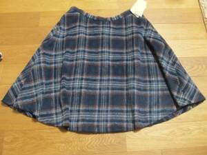  new goods corporation world INDEX warm check flared skirt index L size 