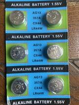 新品 ボタン電池 アルカリバッテリー LR44(AG13/357A) 1シート10個 1,5V (送料最安94円～ ) \128即決_画像3