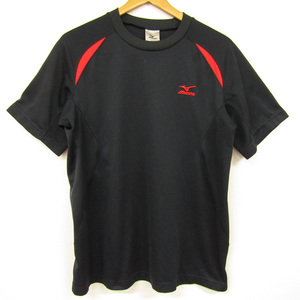 ミズノ 半袖Tシャツ ロゴT スポーツウエア メンズ Lサイズ ブラック Mizuno