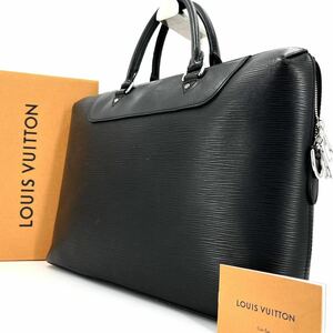 【極上・正規品】LOUIS VUITTON ルイヴィトン エピ ポルトドキュマンジュール ノワール ビジネスバッグ メンズ レザー A4 PC◎ ブラック