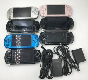 :１円～ [ジャンク] PSP(７台)まとめ＋ACアダプター２点セット　未検品 動作未確認/商品保証不可 キズスレ有