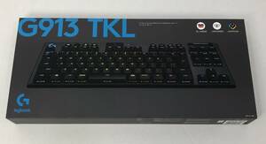 ■51 logicool ロジクール テンキーレス LIGHT SPEED ワイヤレスRGB メカニカル ゲーミングキーボード G913-TKL-LNBK【中古美品】