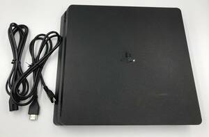 :中古 PS4 CUH-2200A Slim 500GB 動作確認/初期化済　本体 HDMI 電源のみ キズ有 プレステ