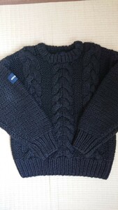 descendant 23AW MAIN NOT CABLE KNIT NAVY LARGE