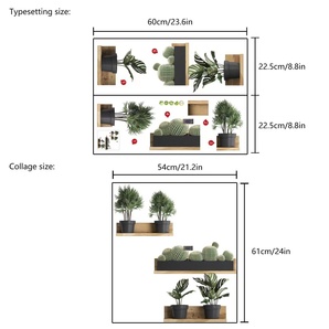 特価 ウォールステッカー 窓シート 壁シート 壁シール 窓シール 盆栽飾り 3D 植物 模様替え 壁飾り 部屋飾り 雰囲気変 剥がせる BB67の画像7