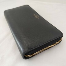 良品! SMYTHSON スマイソン 定価7万2900円 Panama パナマ レザージップパース L 黒 ブラック ラウンドジップ長財布 レザー ウォレット 財布_画像5