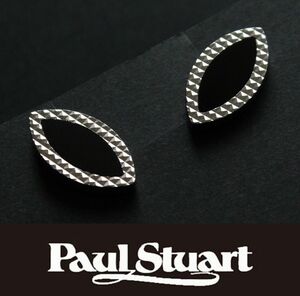 3760ポールスチュアート◆カフス◆シルバーオニキス◆三陽商会◆カフスボタン～カフリンクス◆Paul Stuart◆新品