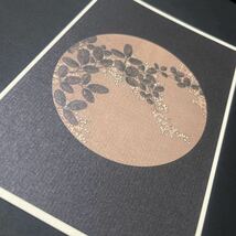 【伊藤若冲】絵柄6種「若冲画譜（萩と椿）」印刷物 絵 額 動植綵絵 若冲 木製額装44.1×33.8cm 絵柄違い有り 日本画 アートフレーム_画像3