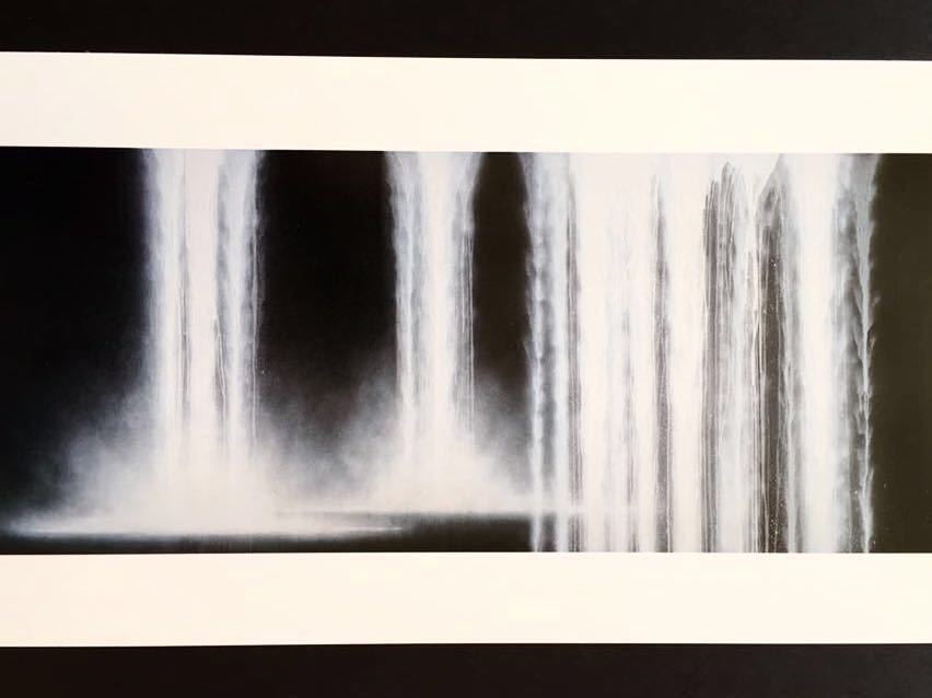[Hiroshi Senju] Made by Hiroshi Senju Museum, available in 4 types: Spring, Summer, Autumn, and Winter. ``Four Seasons Waterfall (Spring)'' Reproduction, Print, Framed Size: 35.5 x 26.8cm, Waterfall, Different Patterns, artwork, painting, graphic