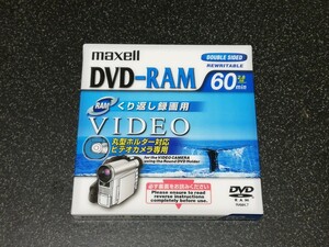 ■即決■新品 maxell ビデオカメラ用8cmDVD-RAM 2.8GB 60分 丸型ホルダー「DRMH60」■