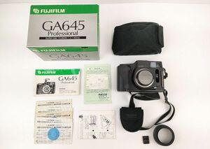 6 富士 フイルム GA 645 プロフェッショナル 中判 フィルム カメラ 元箱 取説 付属品付 60mm Professional FUJIFILM◆昭和 レトロ 当時物