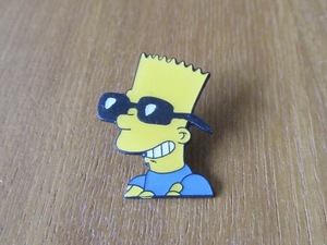 古い ピンバッジ：The Simpsons シンプソンズ サングラス（黒）バート バレンシアガ supreme ピンズ #M