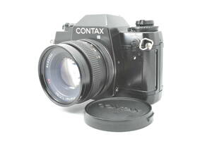 【美品、完動品】CONTAX 137 MD QUARTZ ボディ Carl Zeiss Planar 1.7/50 レンズ　ブラック　通電確認済み