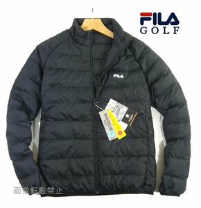 新品 秋冬 ★ フィラゴルフ　防寒 撥水 ダウンジャケット 【L】 黒 ブラック　軽量 ライトダウン ブルゾン　FILA GOLF