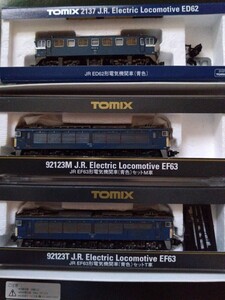 ウェザリング施しTomix92123JREF63(青色)電気機関車2137ED62電気機関車＆ジャンクTomix線路爪折れ等在り