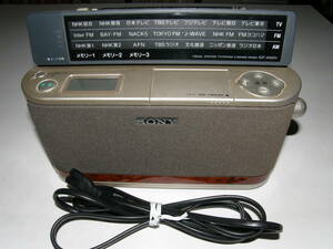 ◆SONY ICF-A100V『局名カードラジオ』AM,FM◆受信好調/動作良好/カード14枚◆