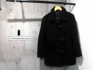 I アイ ベルテッドフラノウールコート/メンズ 2/黒 ブラック/163-20701/1LDK/日本製/ジャケット