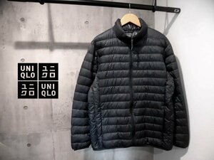 UNIQLO ユニクロ ウルトラライト ダウンジャケットXL/インナーダウン/チャコールブラック/メンズ/311-080220