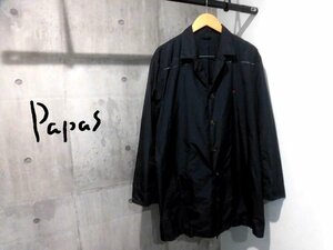 Papas パパス GP.PAPAS ナイロン チェスターコートL/ナイロンジャケット/紺 ネイビー/メンズ/日本製/D0431FCH004