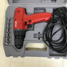 B1490 動作OK RYOBI リョービ 電動ドライバー　FDD-1010 黒赤 ケース付き 中古品 現状品_画像2