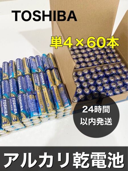 東芝 アルカリ乾電池 単4形 TOSHIBA乾電池 単4 単4 電池 単三電池 クーポン ポイント 消費 防災 備蓄 