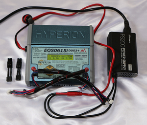 美品　完動品　HYPERION ハイペリオン 充放電器 EOS0615i DUO3+　＆　安定化電源 G0390 PS200 POWER SUPPLY (12XV17A)