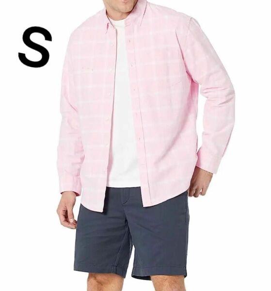 メンズシャツ　ピンク　おしゃれ　シンプル　オックスフォードシャツ ポケット付き 長袖　新品　未使用　春夏秋冬