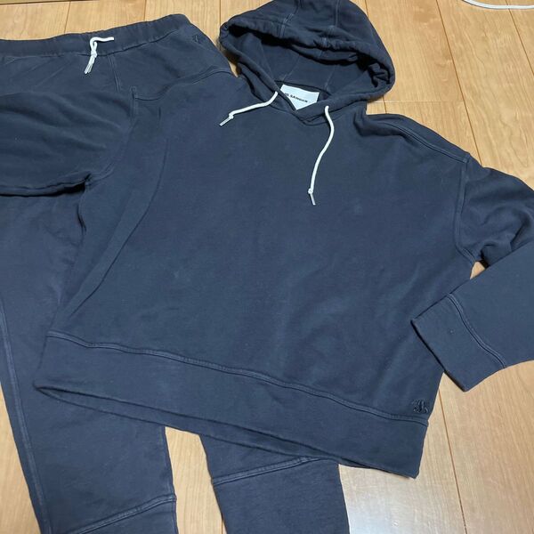 22AW JIL SANDER+ スウェット ブラック パーカー
