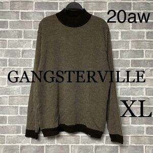 20aw GANGSTERVILLE ギャングスタービル モックネック ストライプ ニットセーター