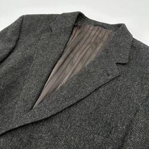 ツイードの極み★HarrisTweed×MARIO BARUTTI ハリスツイード マリオバルッティー エルボーパッチ テーラードジャケット 内総柄 特殊釦 52_画像3