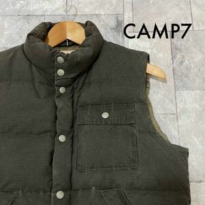 CAMP7 キャンプセブン ダウンベスト 65/35 ジップアップベスト ドットボタン刻印 00s y2k ヴィンテージ グレー サイズM 玉SS1300