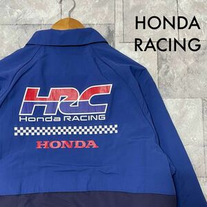 HONDA RACING ホンダレーシング GU ジーユーコラボ ナイロンジャケット ジップアップ ブルゾン 両面プリント ビッグロゴ ブルー 玉SS1303