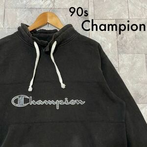 90s Champion チャンピオン モックネック スウェット トレーナー ビッグプリントロゴ ヴィンテージ 玉FL3247