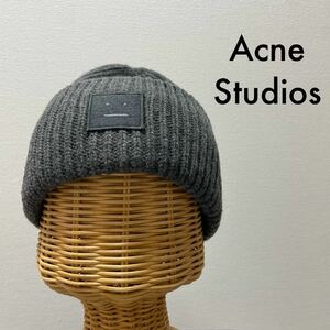 Acne studios アクネ ストゥディオズ ニット帽 キャップ 帽子 ビーニー ワッチ グレー 玉SS1326