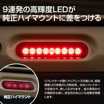 汎用 LED ハイマウント ストップランプ【スモーク】スズキ エブリイワゴン DA17W ブレーキランプ カプラーオン ハイマウントランプ_画像2