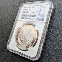 1円スタート 最高鑑定 銀貨 2023 イギリス ロイヤルミント 神話と伝説・モーガン・ル・フェイ NGC PF70 UC FR 2ポンド銀貨 金貨多数出品中_画像5