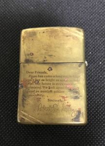 ZIPPO Wライン　ダブルイヤー　2代目社長　88円スタート！　ゴールドタイプ　1932.1982