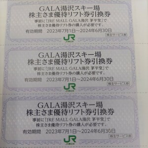 JR東日本優待券 ガーラ 湯沢 スキー場リフト20%割引券1名様、普通郵便送料込み80円（その他人数分も出品しております）1枚の出品です。