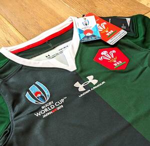 ★海外YOUTH_JL【送料無料】アンダーアーマーUNDER ARMOUR RWC2019日本 ウェールズ代表/ラグビーワールドカップ アウェイレプリカ ジャージ