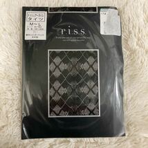 新品 レア柄 タイツ メッシュアーガイル柄 riss とても濃いグレー 未使用♪_画像1