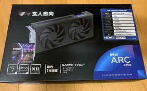 【新品未開封品】Intel Arc A750 8GB 玄人志向製 AR-A750D6-E8GB/DF グラフィックボード