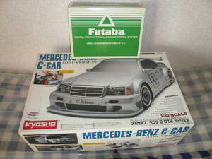 KyoSyo Kyosho Mercedes Benz C Class DTM engine radio controlled car not yet constructed box attaching poly- body Futaba Propo box set amateur rare long-term keeping goods 