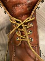 REDWING レッドウィング 204 スーパーソール ブーツ 赤茶 オロラセット モックトゥ vintage boots_画像7