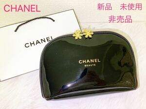 ★新品　未使用★ 非売品　CHANEL シャネル　ポーチ　化粧ポーチ ノベルティ エナメル　ロゴ　雪の結晶　コスメポーチ　ココマーク　レア